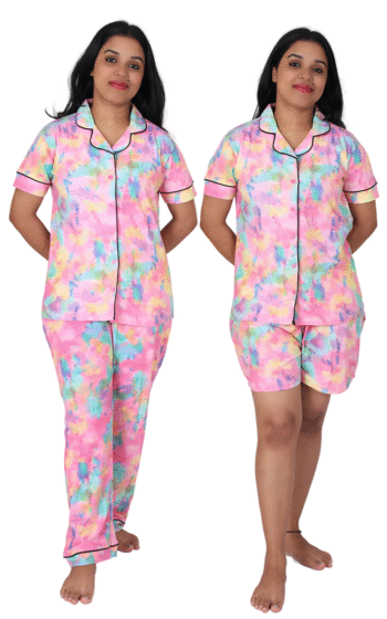 Cloud Kiss Cotton 3-Piece Pajama Set – Soft & Dreamy Comfort